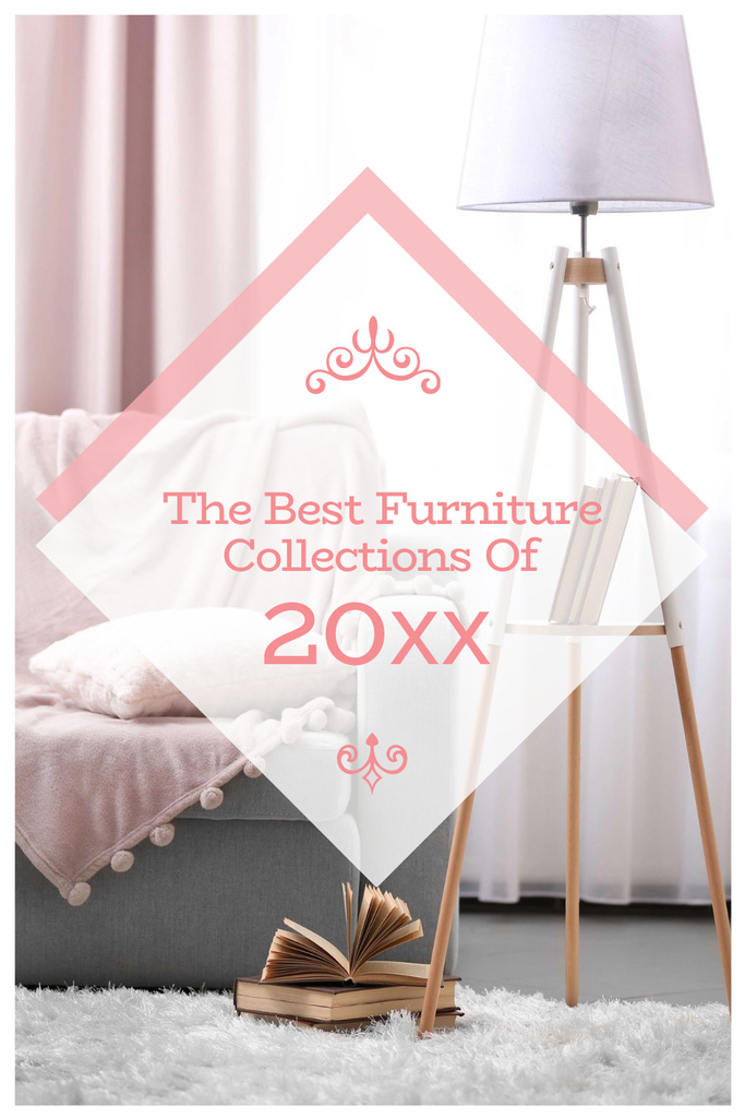 Plantilla de diseño de Offer of Best Furniture with Cozy Interior in Light Colors Pinterest 