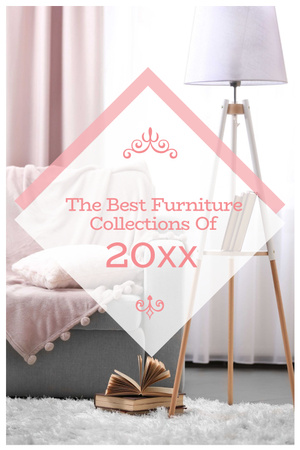 Designvorlage Angebot der besten Möbel mit gemütlichem Interieur in hellen Farben für Pinterest