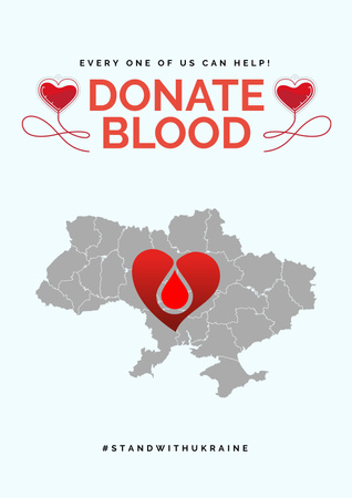 Plantilla de diseño de Donate Blood Poster 
