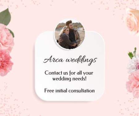 Wedding Agency Announcement Large Rectangle Design Template