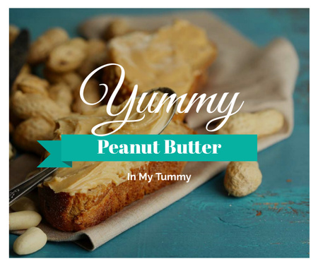 Delicious Sandwich with Peanut Butter Facebook Design Template