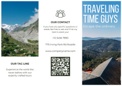 Travel Agency Service Offer with Mountain Landscape