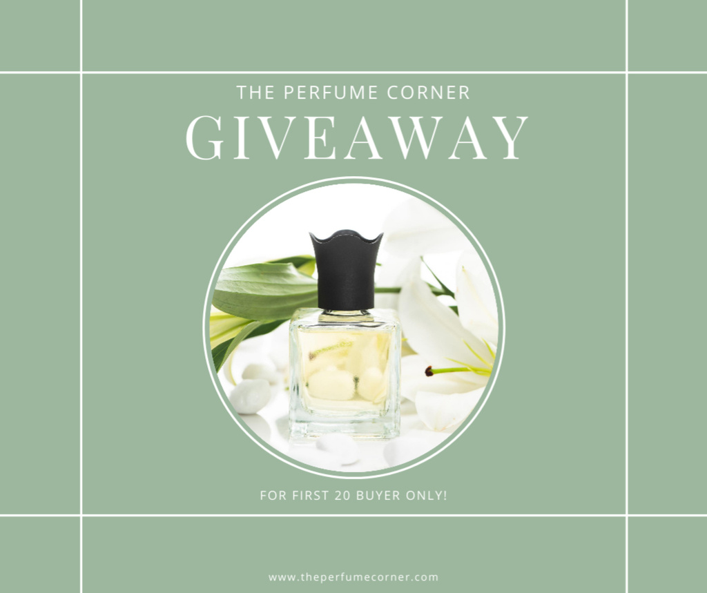 Platilla de diseño Perfume Giveaway Offer Facebook