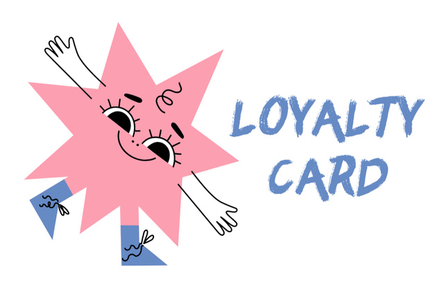 Universal Use Cartoon Illustrated Loyalty Business Card 85x55mm Design Template