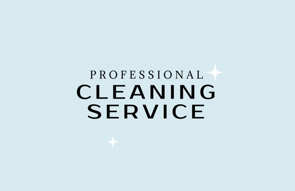 Professional Cleaning Services Offer Business Card 85x55mm Design Template