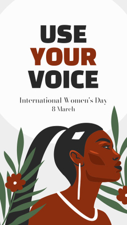 Designvorlage Inspiration on International Women's day für Instagram Story