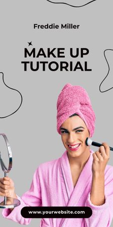 Ontwerpsjabloon van Graphic van Makeup Tutorial Ad