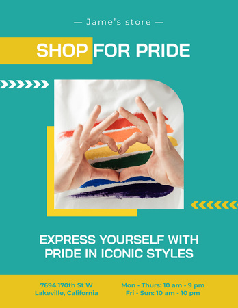 LGBT Shop Ad Poster 8.5x11in Design Template