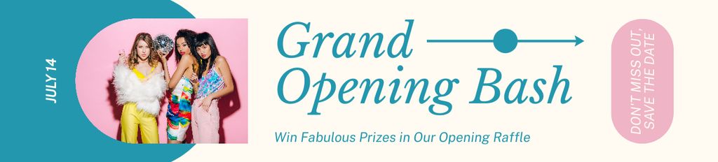 Platilla de diseño Premium Grand Opening Event With Raffle Ebay Store Billboard