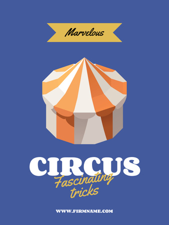 Circus Show Announcement with Funny Clowns Poster 36x48in Design Template