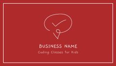 Ad of Coding Classes for Children on Red