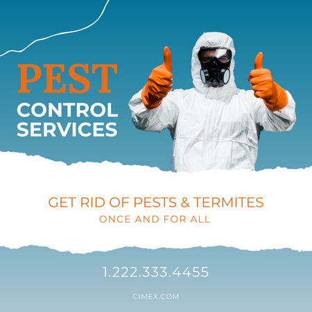 Nabídka služeb na hubení škůdců a termitů Instagram AD Šablona návrhu