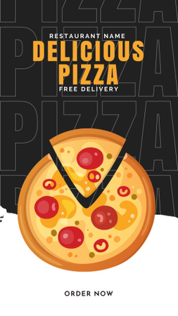 Delicious Pizza Ad Instagram Story tervezősablon