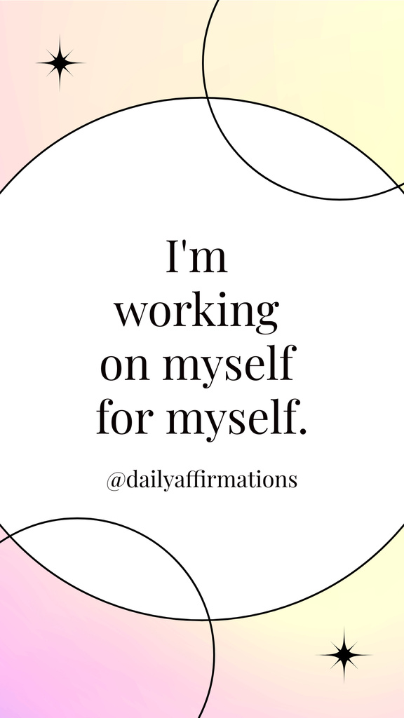 Ontwerpsjabloon van Instagram Story van Self-love affirmation minimal