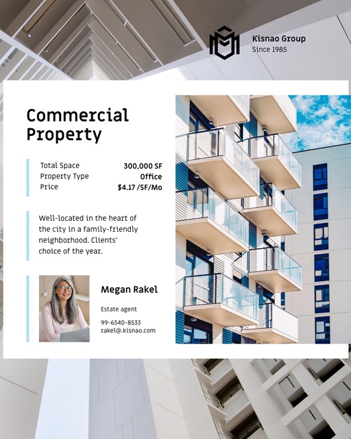 Designvorlage Real Estate and Commercial Property für Poster 16x20in