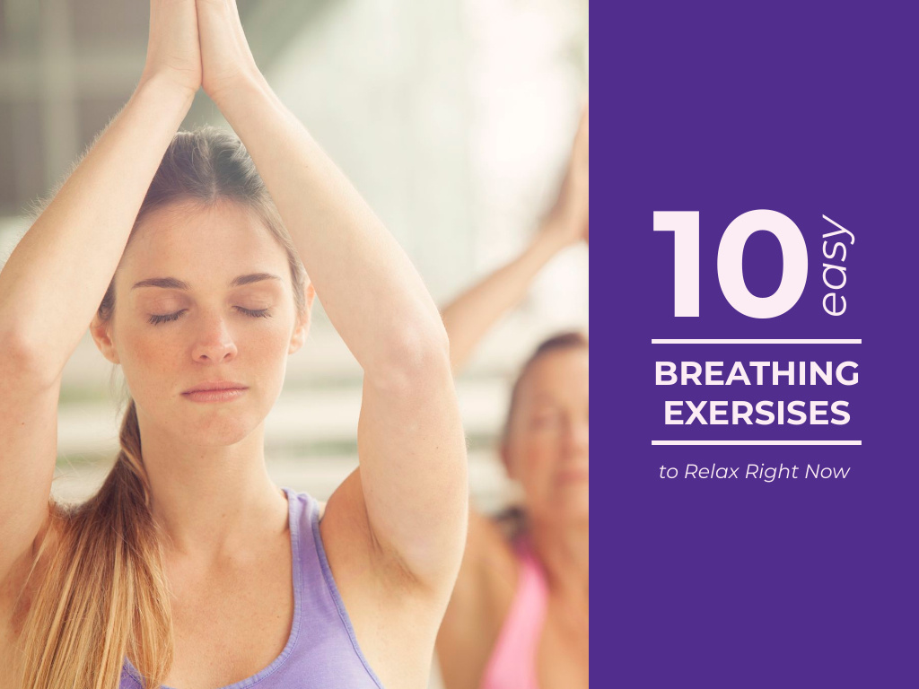 Szablon projektu Easy breathing exercises Presentation