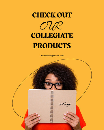 Szablon projektu Unbeatable Deals on College Merch with African American Girl Poster 16x20in