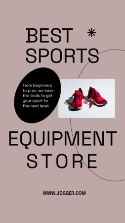 Designvorlage Sport Equipment Offer für Instagram Story