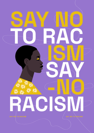 Protest against Racism Poster B2 Design Template