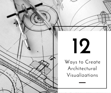 Architectural visualizations banner Medium Rectangle tervezősablon