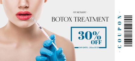 Botox ošetření obličeje Coupon 3.75x8.25in Šablona návrhu