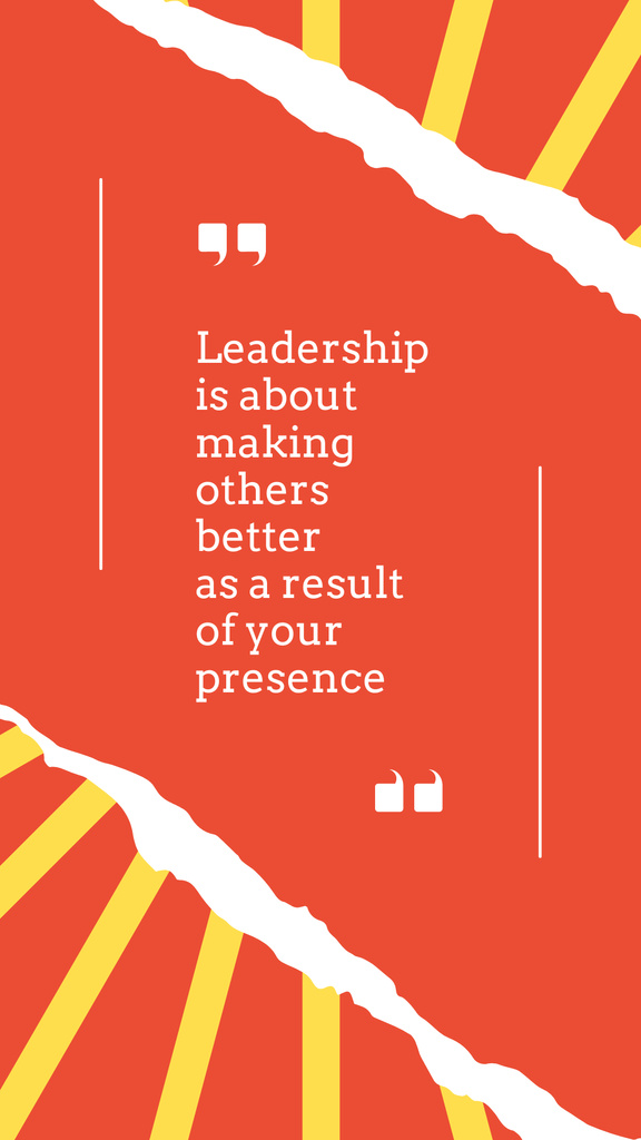 Plantilla de diseño de Business Quote about Leadership Instagram Story 