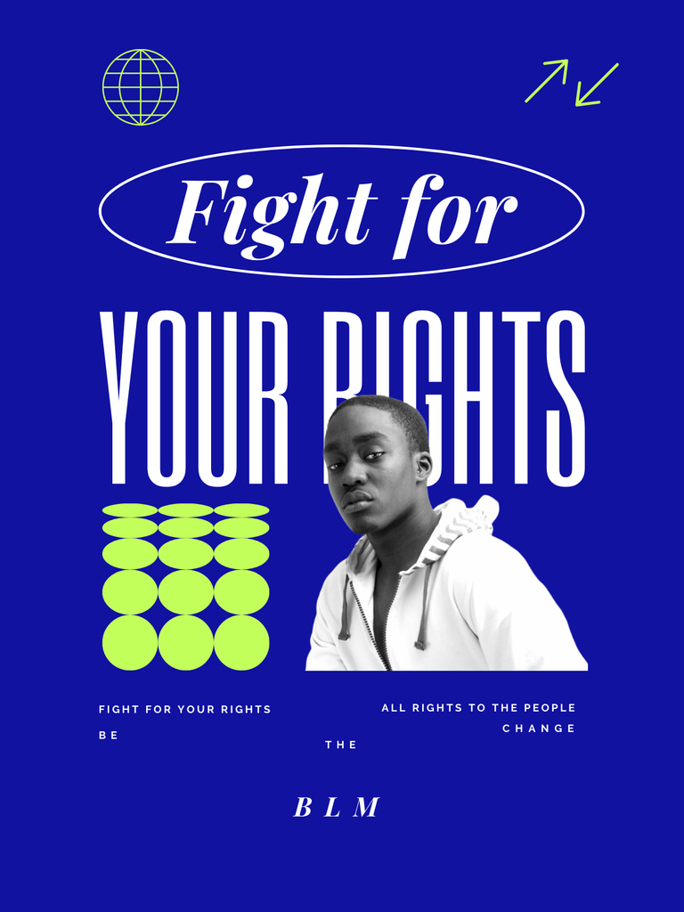 Designvorlage Protest against Racism für Poster US