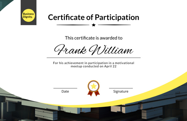 Employee Participation Certificate on Professional Development Certificate 5.5x8.5in – шаблон для дизайну
