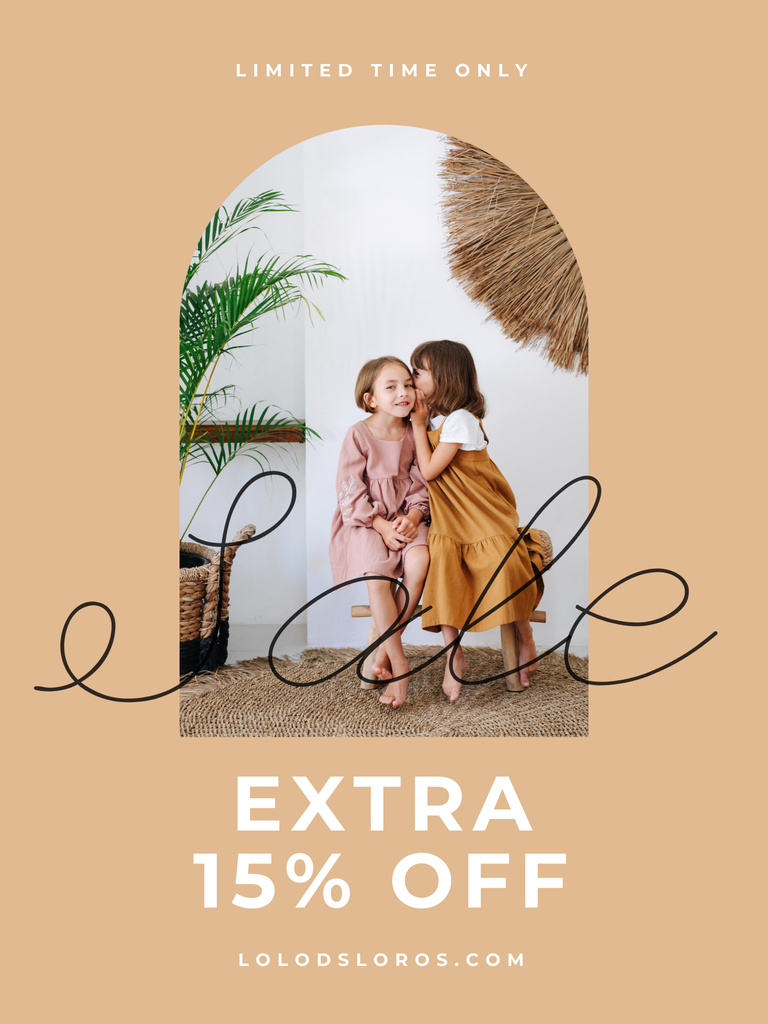 High-Quality Clothes For Children At Discounted Rates Poster 36x48in Πρότυπο σχεδίασης