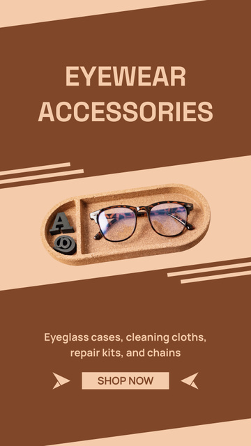 Sale and Repair of Glasses Ad Instagram Story Design Template