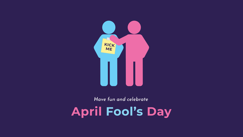 Designvorlage April Fool's Day with People making Pranks für FB event cover