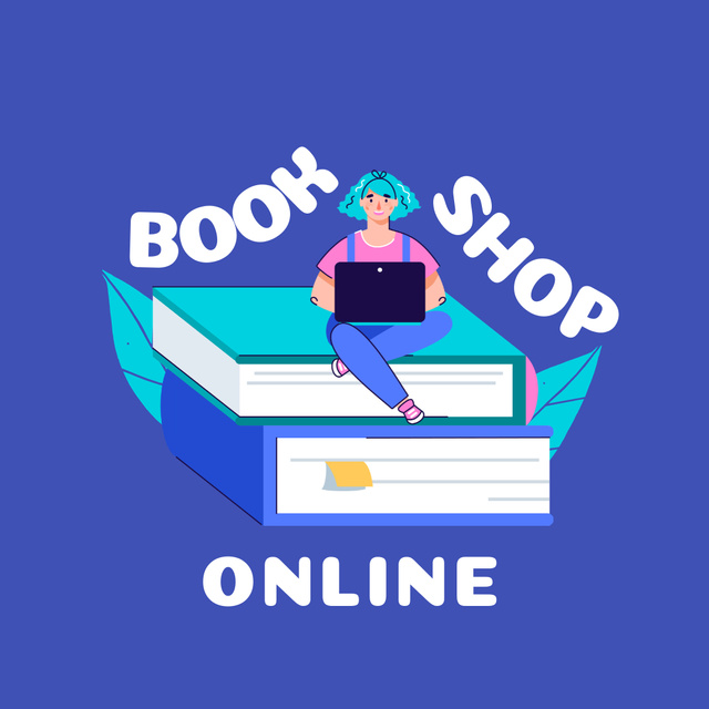 Bookshop Online Sale Announcement Instagram tervezősablon