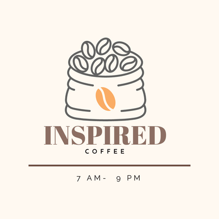 inspired coffee logo design Logo Design Template