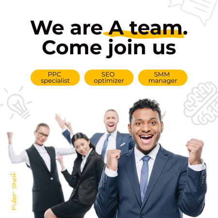 Job Offer to Join a Team For Several Vacancies Instagram Design Template