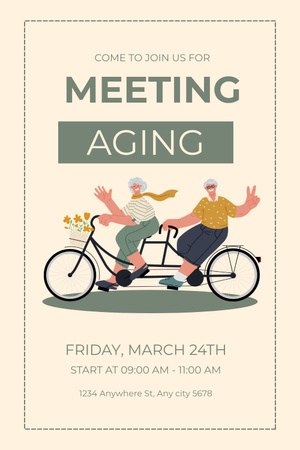 Platilla de diseño Announcement Of Meeting For Seniors Pinterest