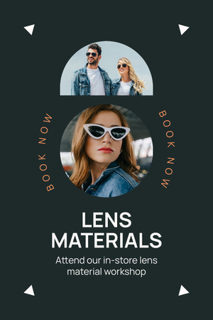 Designvorlage Sonnenbrillen aus hochwertigen Materialien für Damen und Herren für Pinterest