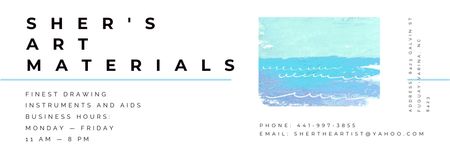 Ontwerpsjabloon van Email header van Art materials shop Offer