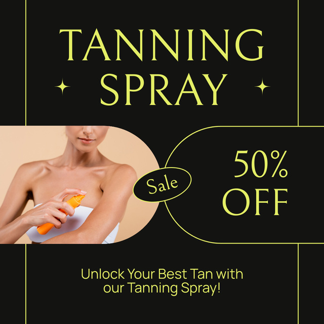 Plantilla de diseño de Spray Offer for Better Tanning Instagram 