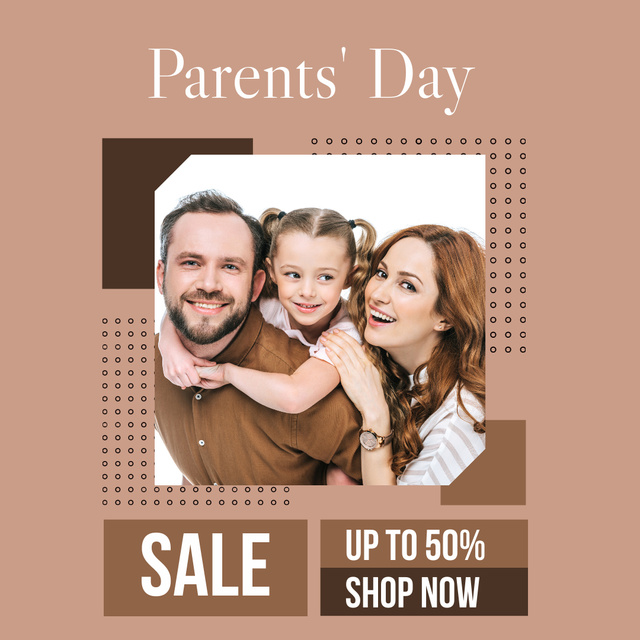 Plantilla de diseño de Sale In Honor To Parent's Day Instagram 