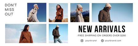 New Arrivals of Winter Fashion Email header Design Template