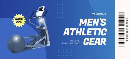 Designvorlage Men's Athletic Gear Advertisement für Coupon 3.75x8.25in