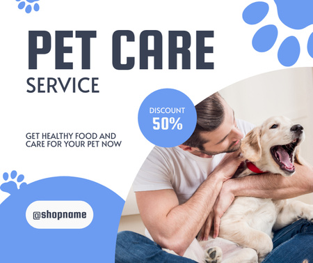 Pet Care Services Discount Facebook Design Template