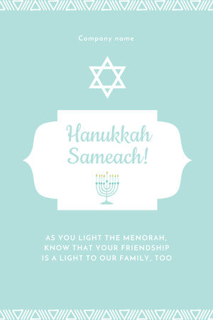 Platilla de diseño Wishing of Happy Hanukkah For Family And Friends Pinterest