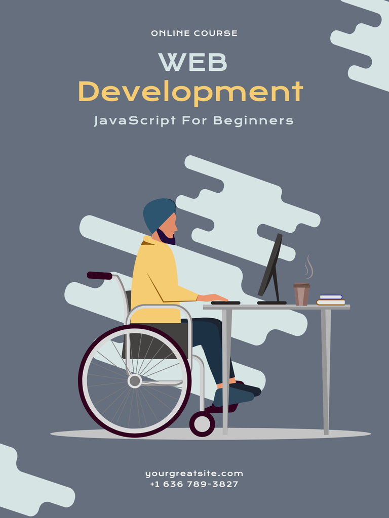 Web Development Courses Ad Poster US tervezősablon