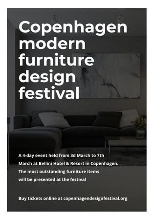 Modern furniture design festival Poster 28x40in Design Template