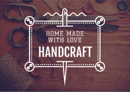 Ontwerpsjabloon van Card van Advertisement for store of handcrafted goods