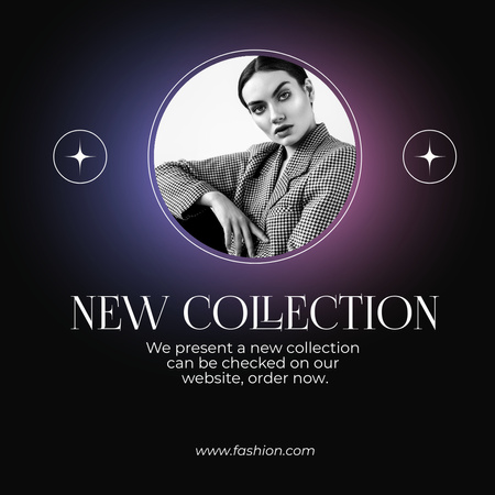 Female Fashion Clothes Collection with Woman Instagram Design Template