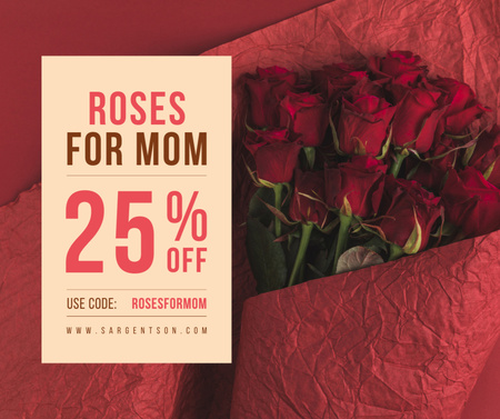 Mother's Day offer with confident Woman Facebook Design Template