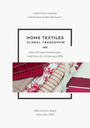 Home textiles global tradeshow Poster Πρότυπο σχεδίασης