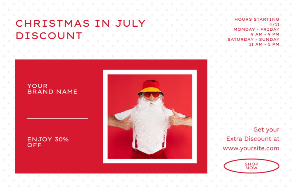 Incredible Savings with Our Christmas in July Sale Flyer 5.5x8.5in Horizontal Tasarım Şablonu